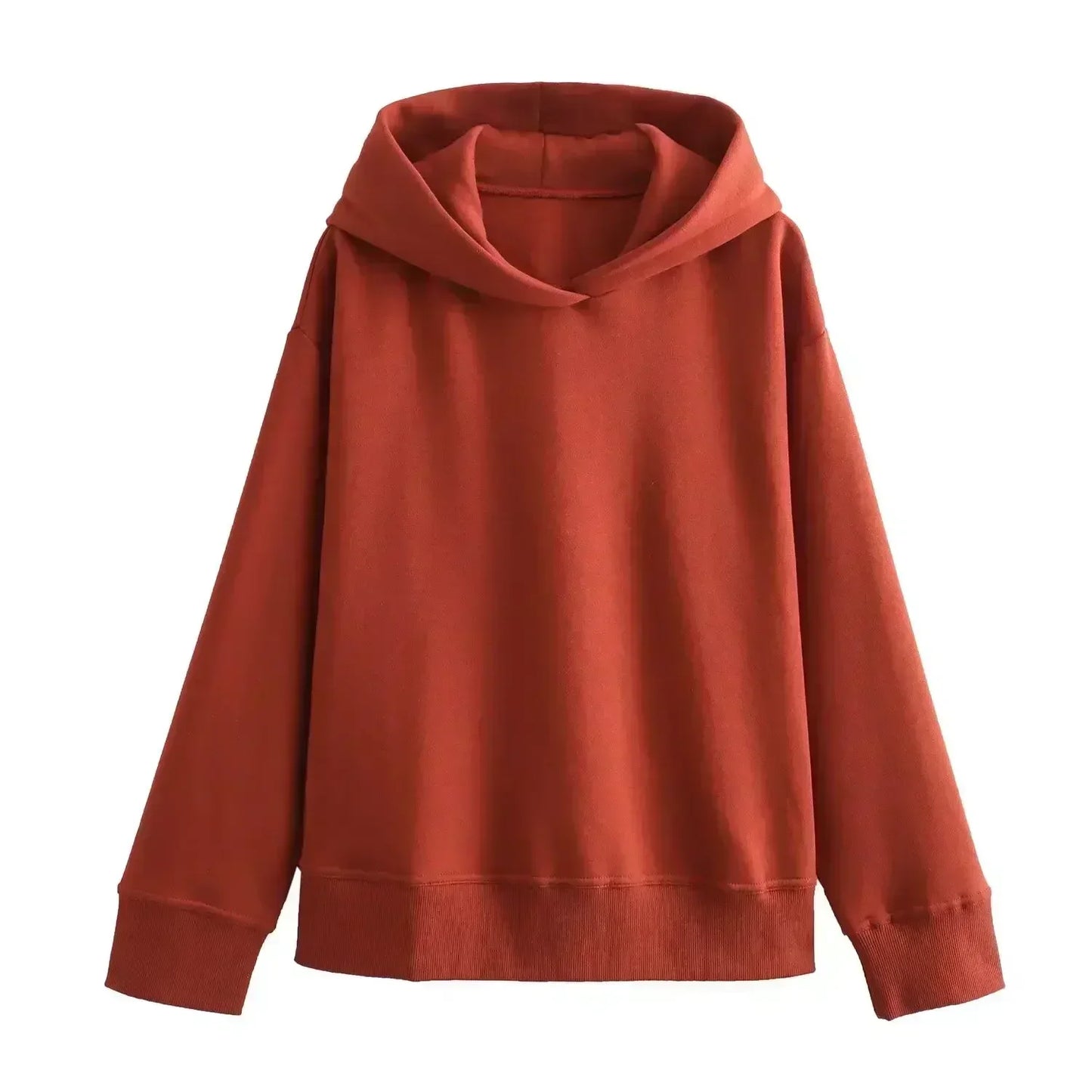 Women Autumn New Fashion Solid Hooded Knitted Sweatshirts Vintage Long Sleeve Female Pullovers Chic Tops + Pants Women's suit 