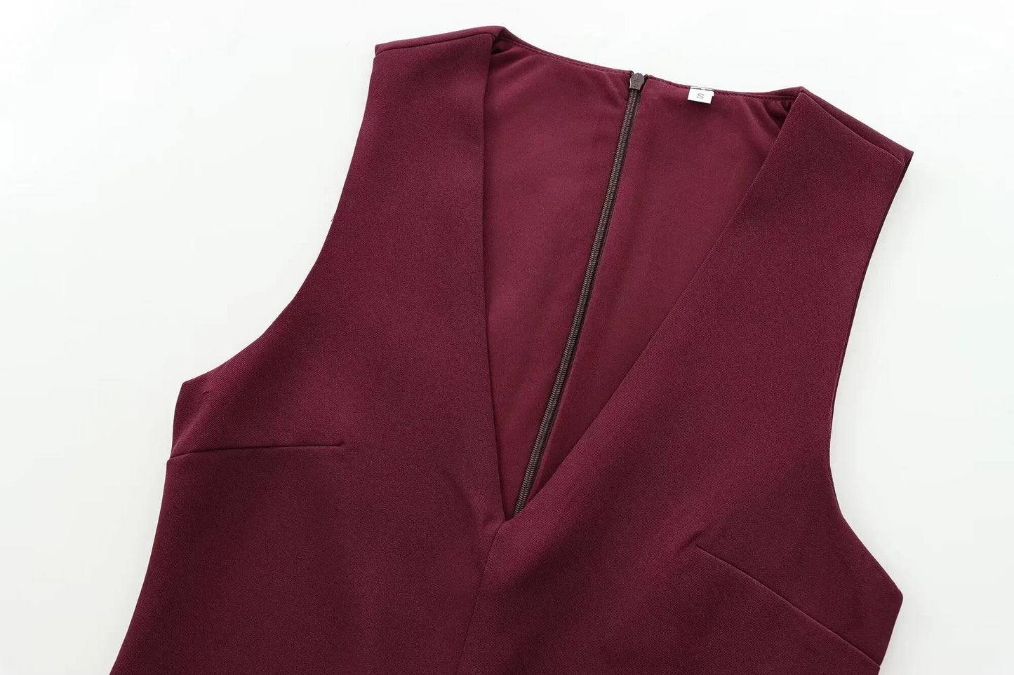 Women's 2024 new fashion belt decoration slim V Neck wide pleated mini dress retro sleeveless back zipper women's dress Mujer 