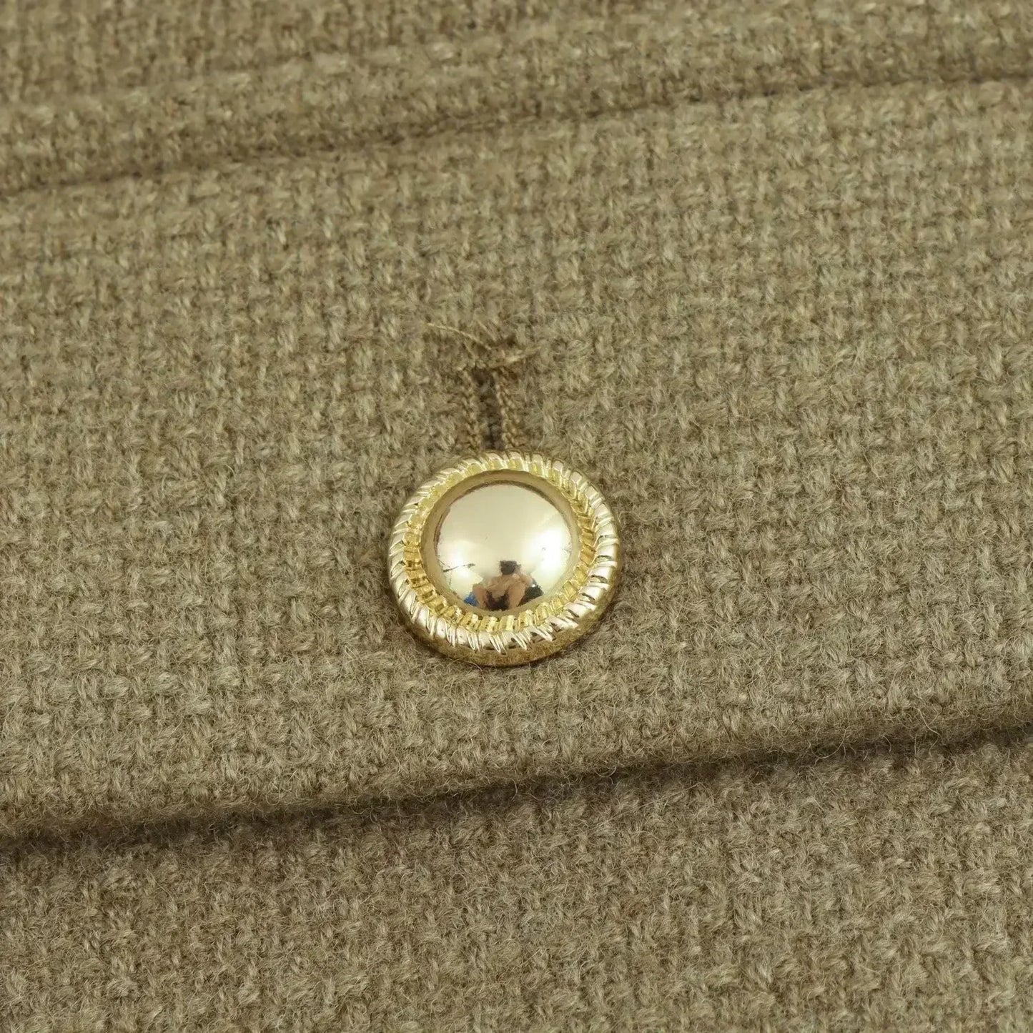 Women's new Fashion gold button flip decoration casual short O-Neck suit jacket coat retro long sleeved women's Coat chic top