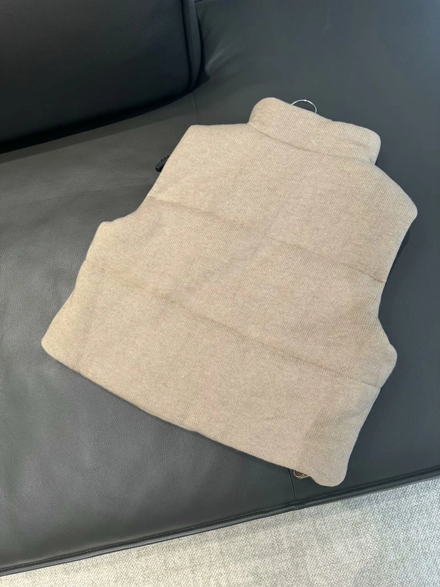 Women's new fashion side pocket short stand collar knitted cotton vest coat retro sleeveless zipper women's vest chic top