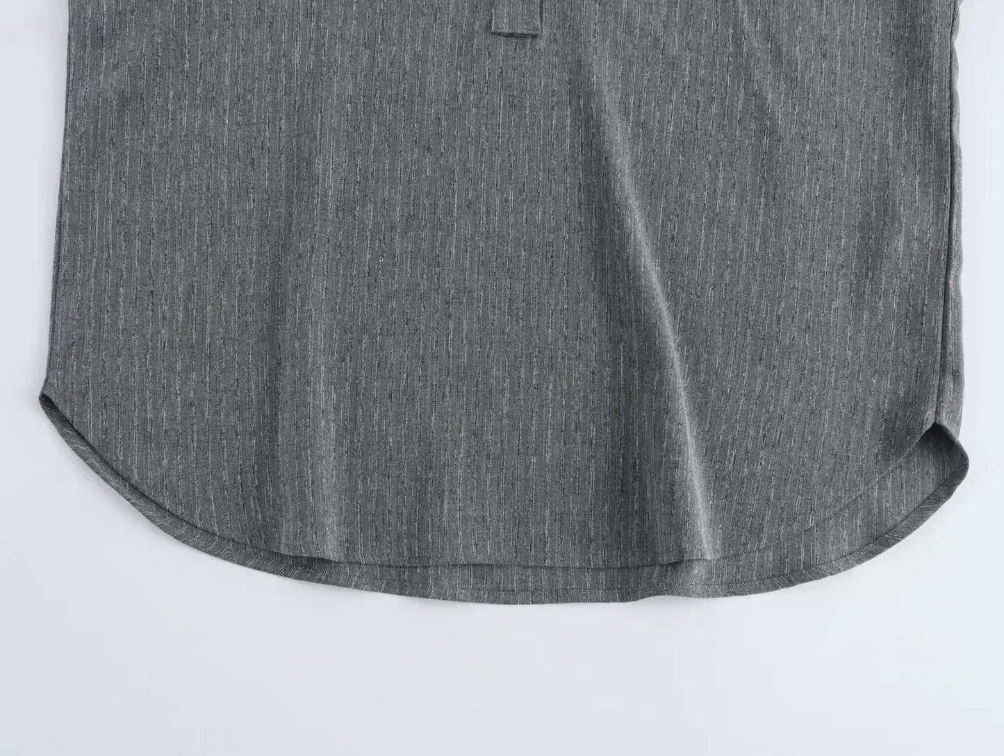 Women's new fashion button up decoration loose striped casual polo shirt collar shirt retro long sleeved women's shirt