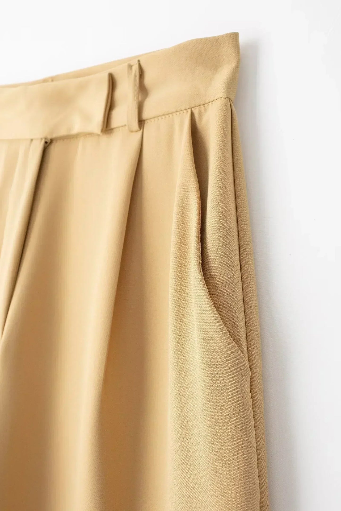 Women's 2024 New Fashion Multicolor Loose Side Pocket Casual Pleated Wide Leg Pants Retro High Waist Zipper Women's Pants