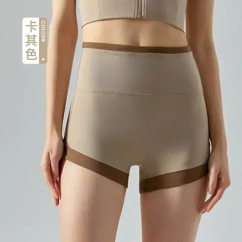 LU Embarrassing Line Yoga Female Nude Peach Sports High Waist and Beautiful Buttocks Breathable Quick-drying Cycling Pants