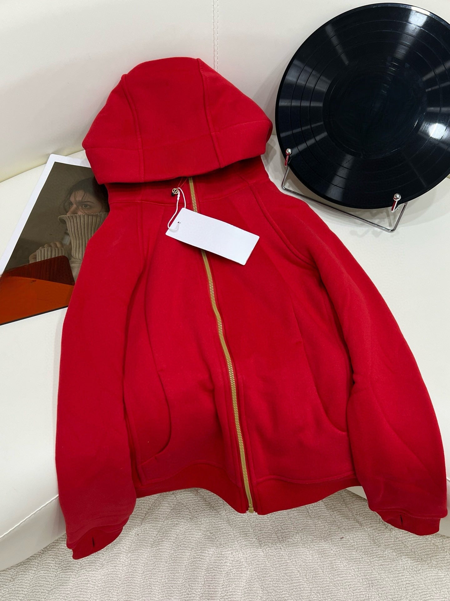 LU Women's new zipper hoodie slim fit sweatshirt jacket