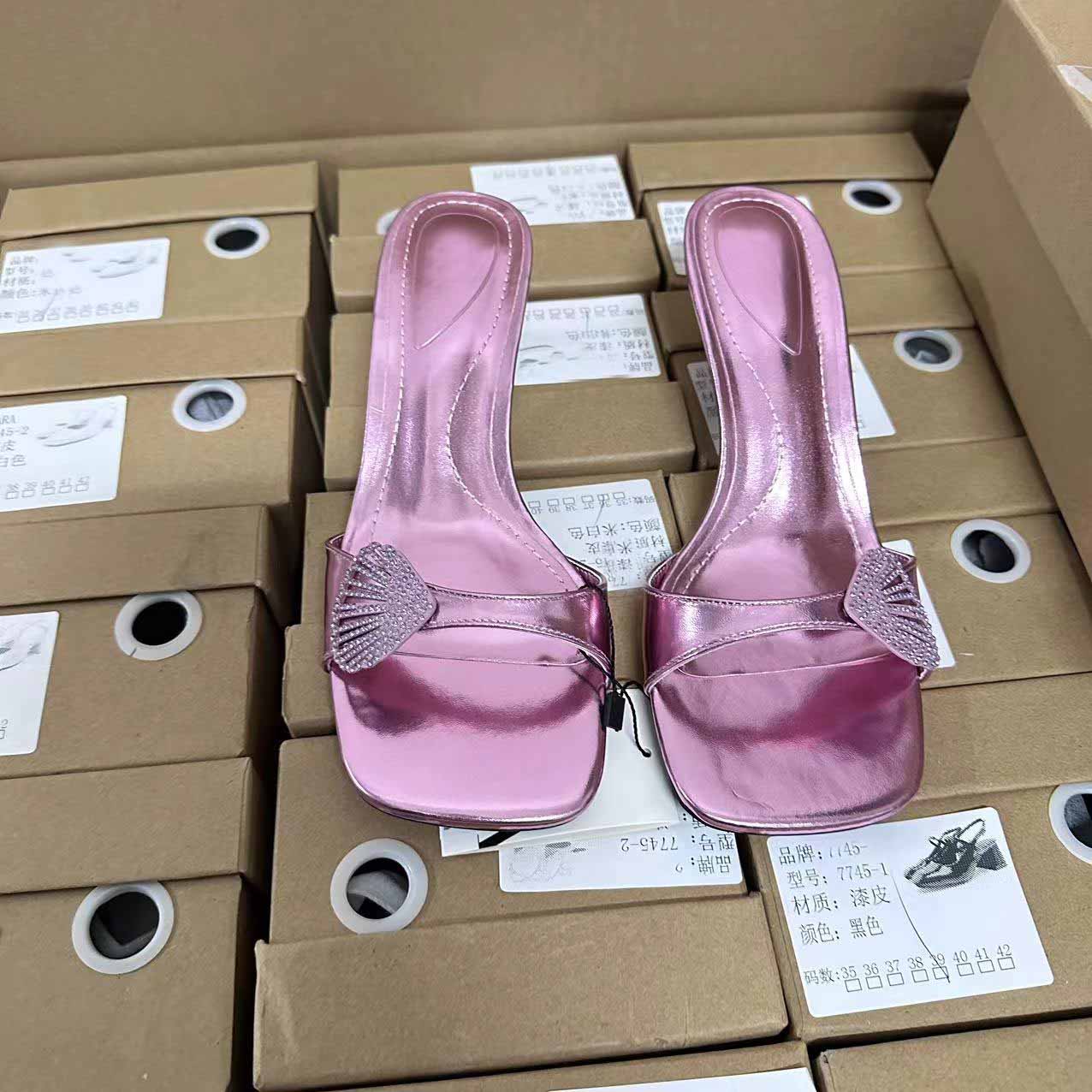 Women's New Fashion Joker Rhinestones with Matching Skirt Stiletto Sandals.