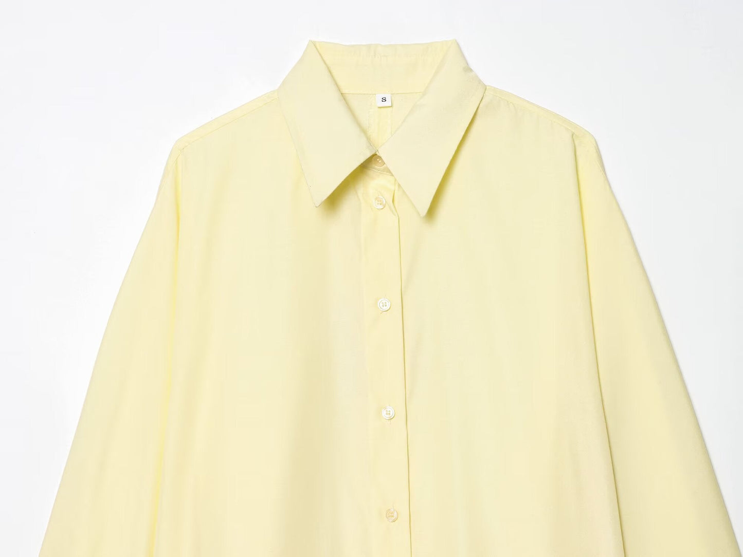 Women's loose single breasted poplin shirt