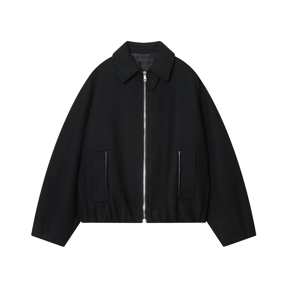 Women's casual lapel zipper pilot jacket Coat