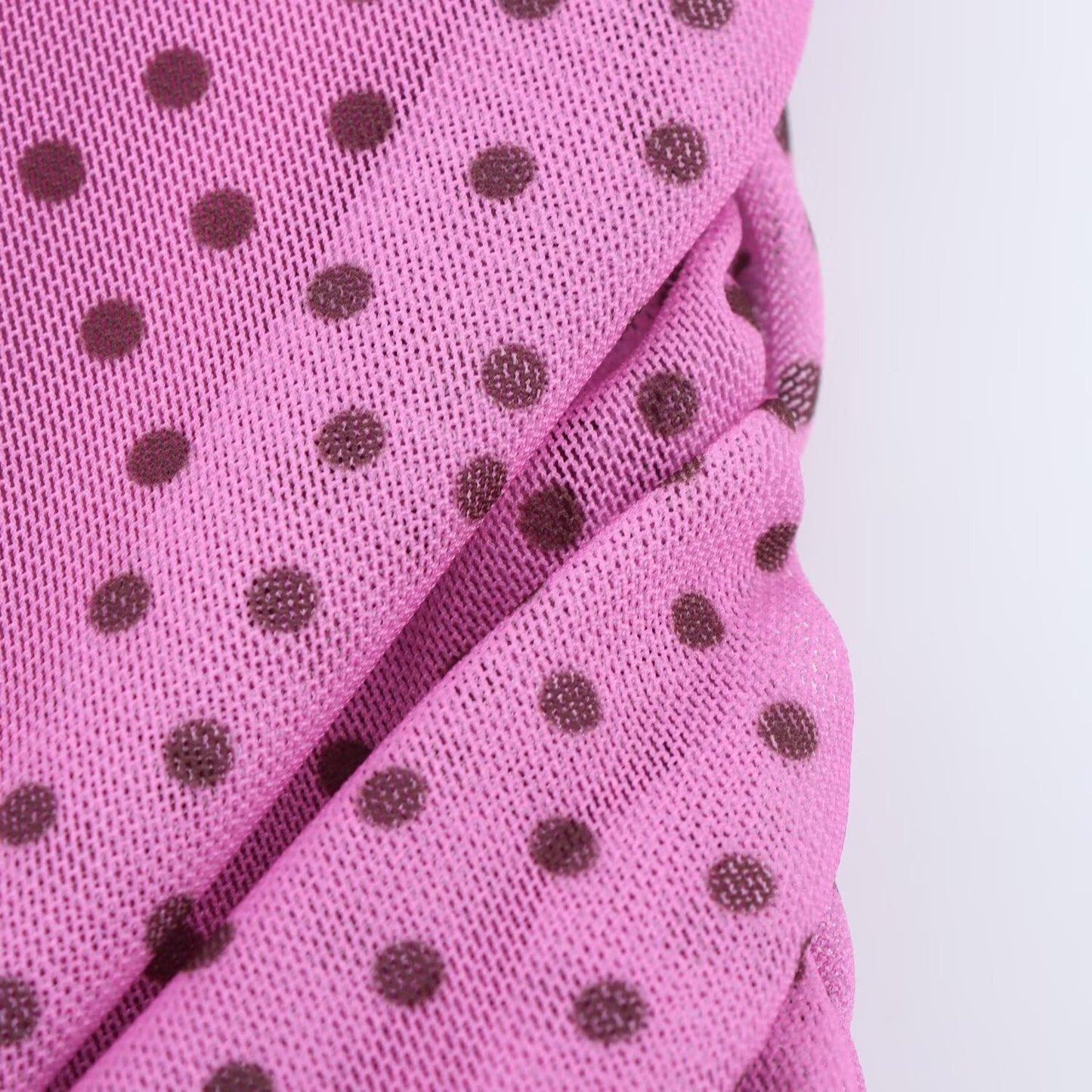 Women's new fashion with scarf polka dot print pleated strapless MIDI dress