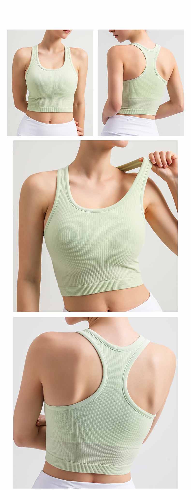 LU Women's New Fashion Yoga Ebb Vest Nude Tight with Chest Pad Fitness Bra I-word Beautiful Bad Luck. Moving Underwear