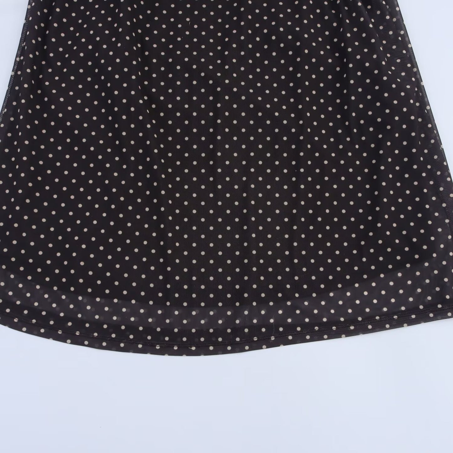 Women's' new fashion slim backless polka dot print suspender MIDI dress