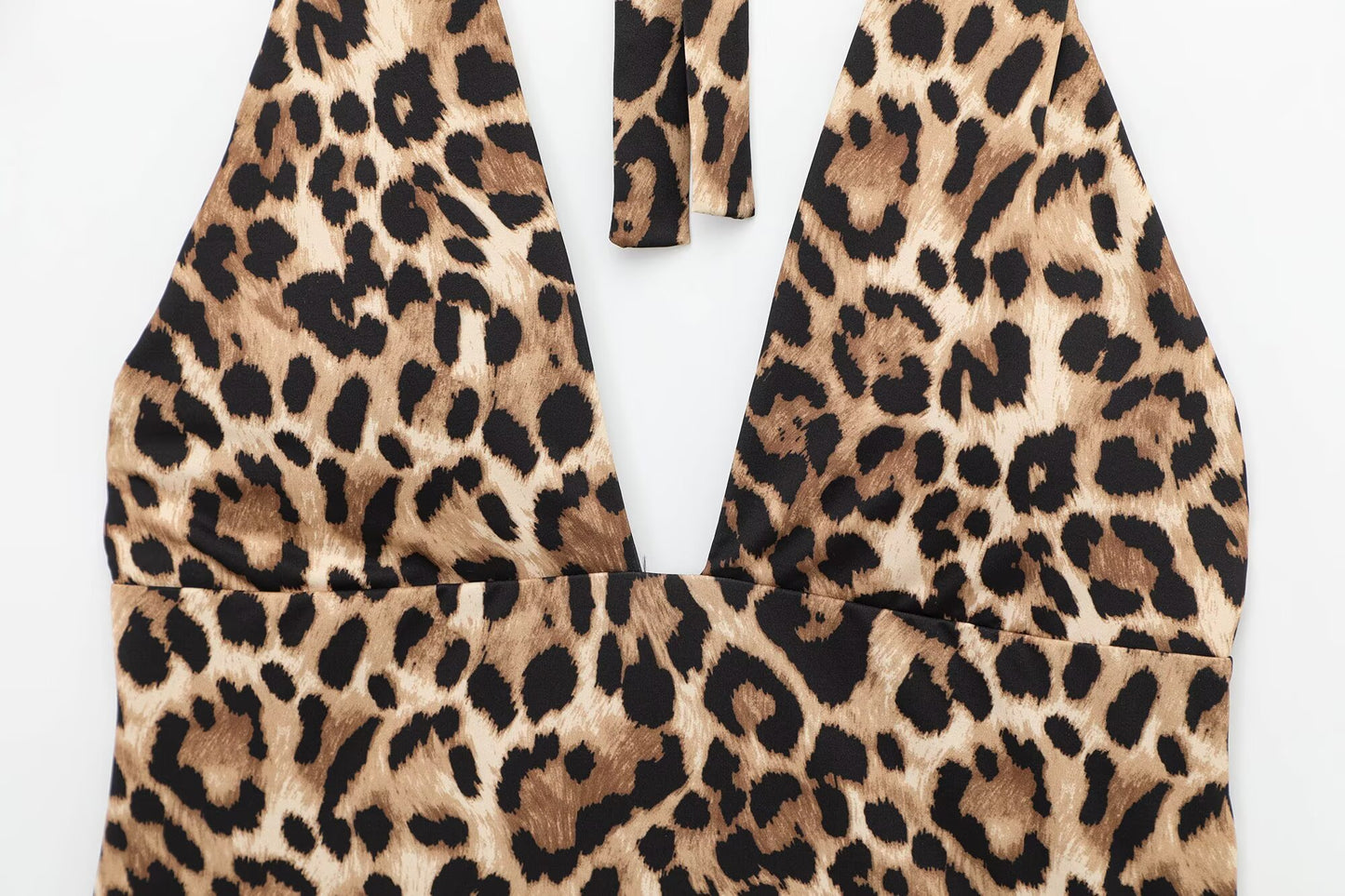 Women's 2025 new fashion striped print Hanging neck swimsuit retro sleeveless backless women's swimsuit