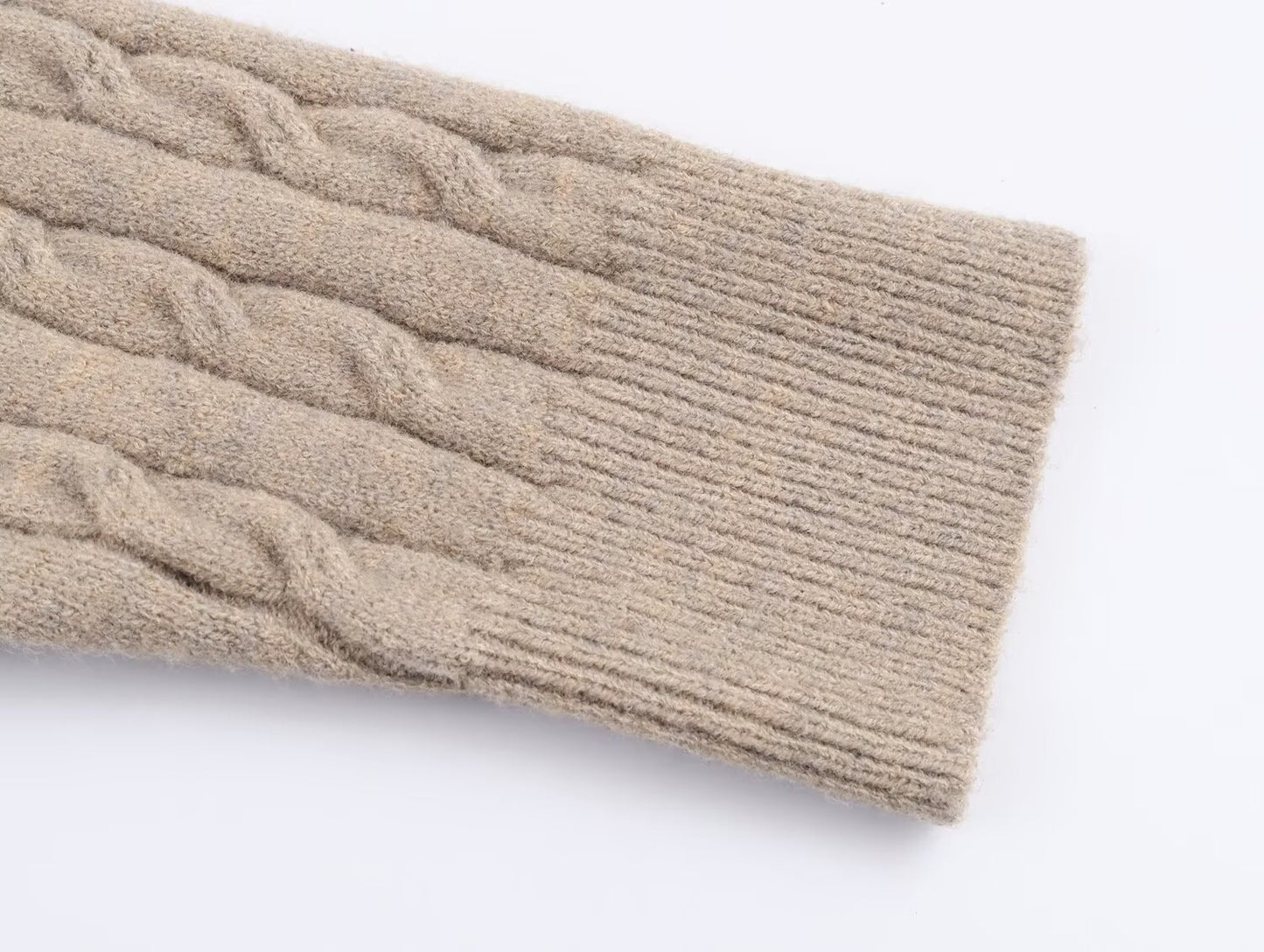 Women's loose soft textured polo shirt collar knit sweater