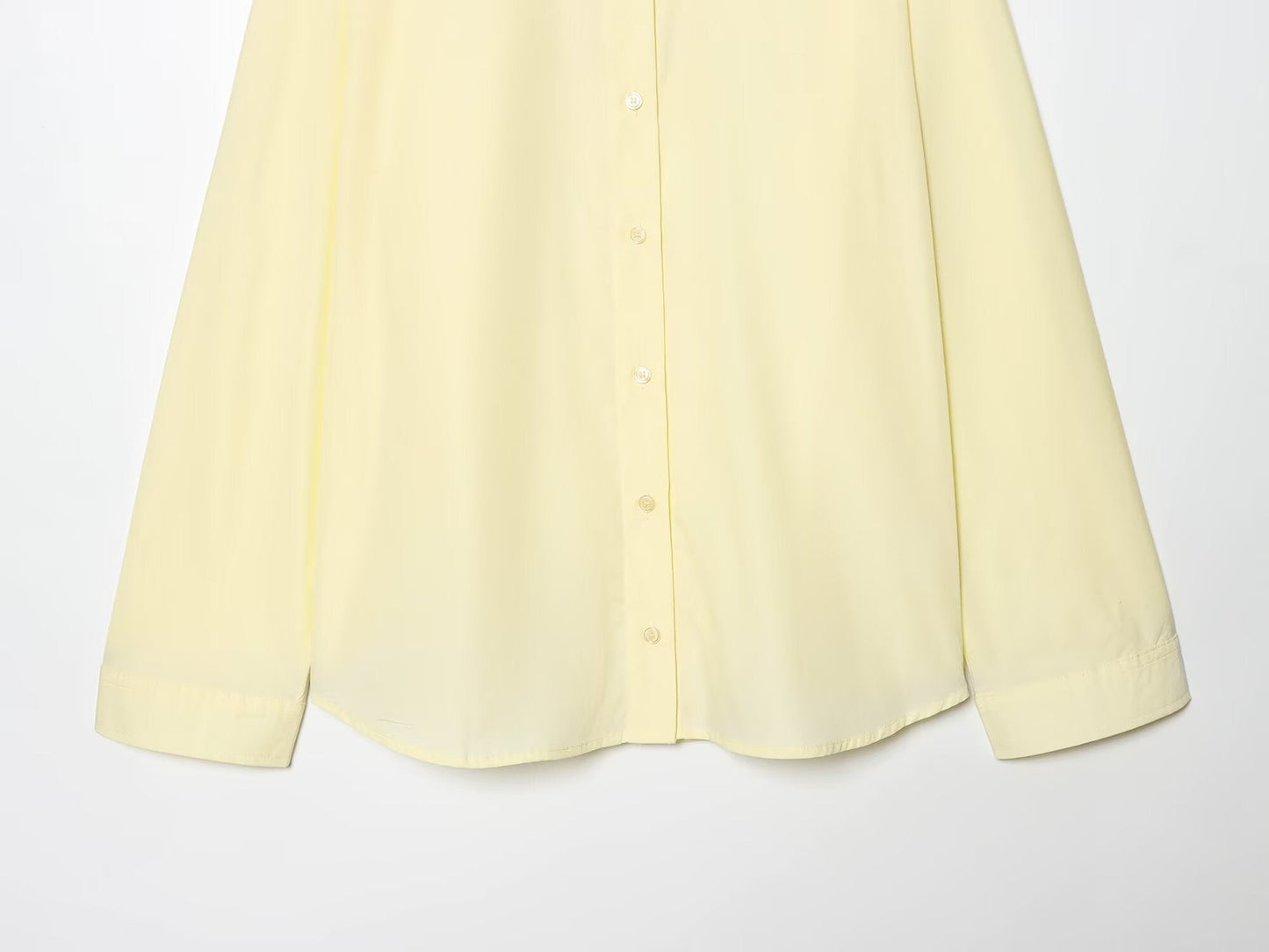 Women's loose single breasted poplin shirt