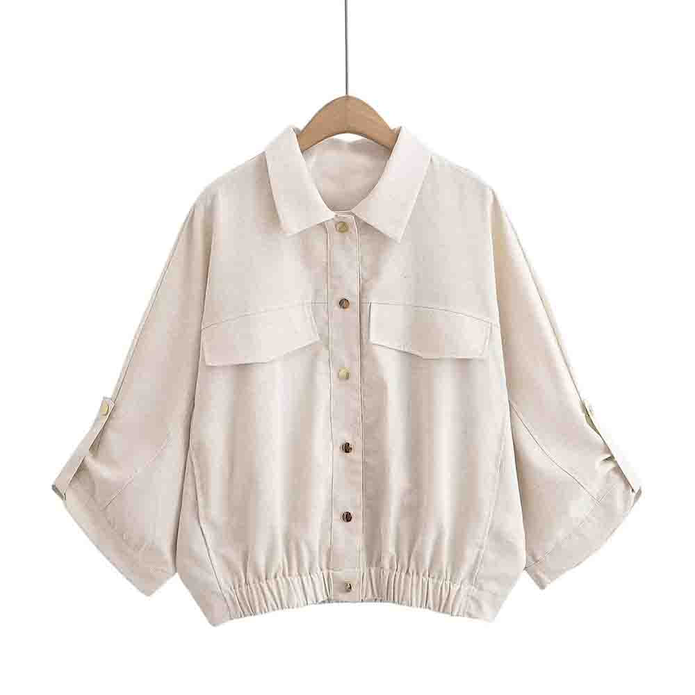 suit Women's 2 pieces new fashion loose button up shirt coat+Pants suit