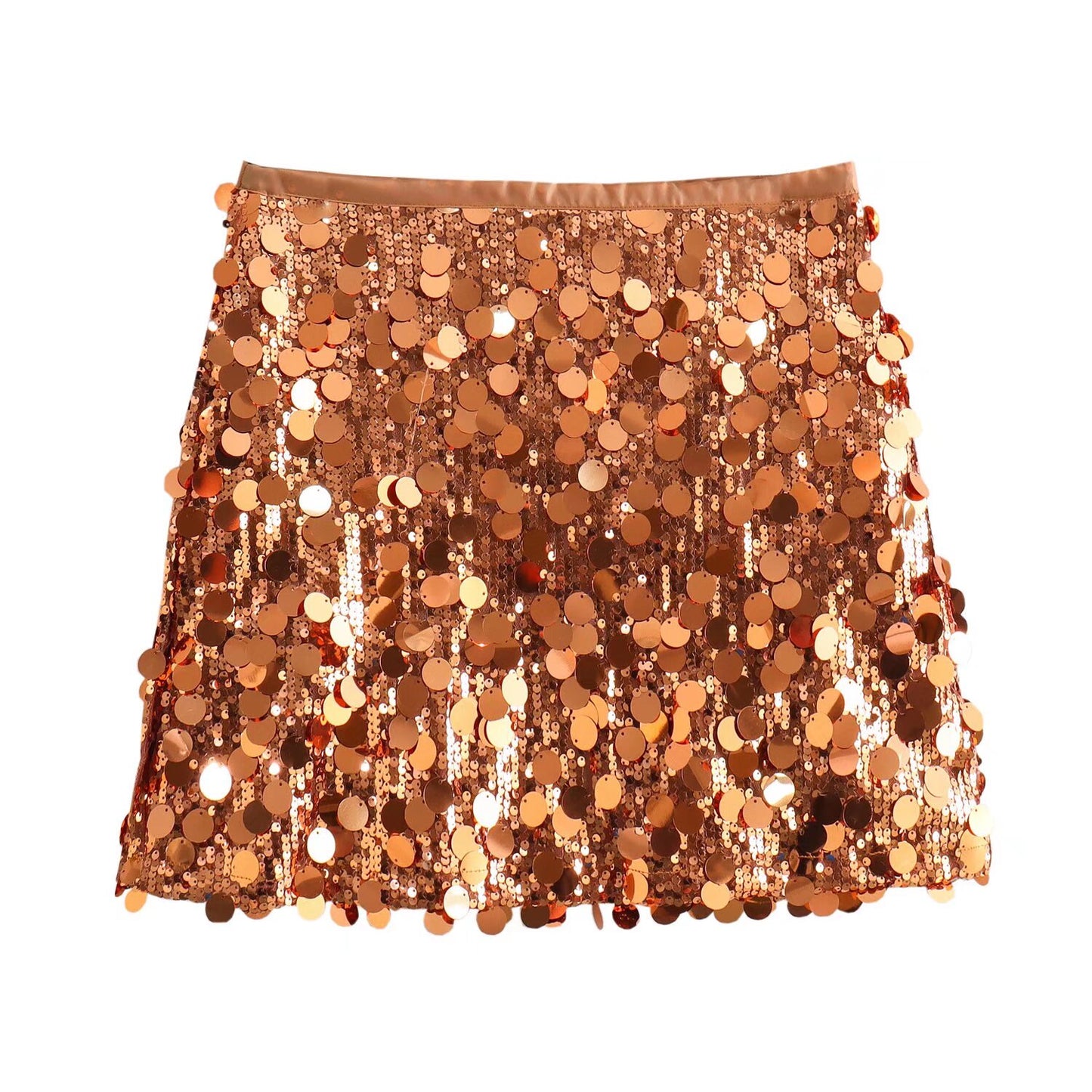 Women's' new fashion sequin decoration slim high waisted mini skirt