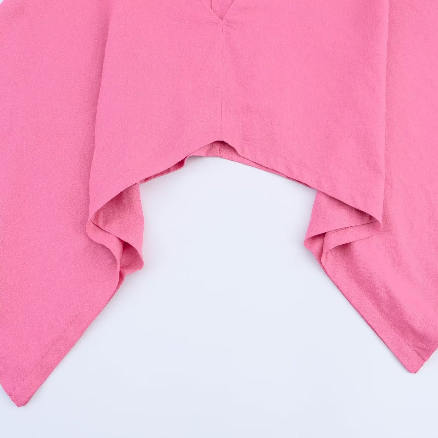 Women's new fashion loose asymmetric linen blend shirt+Pants Women's suit