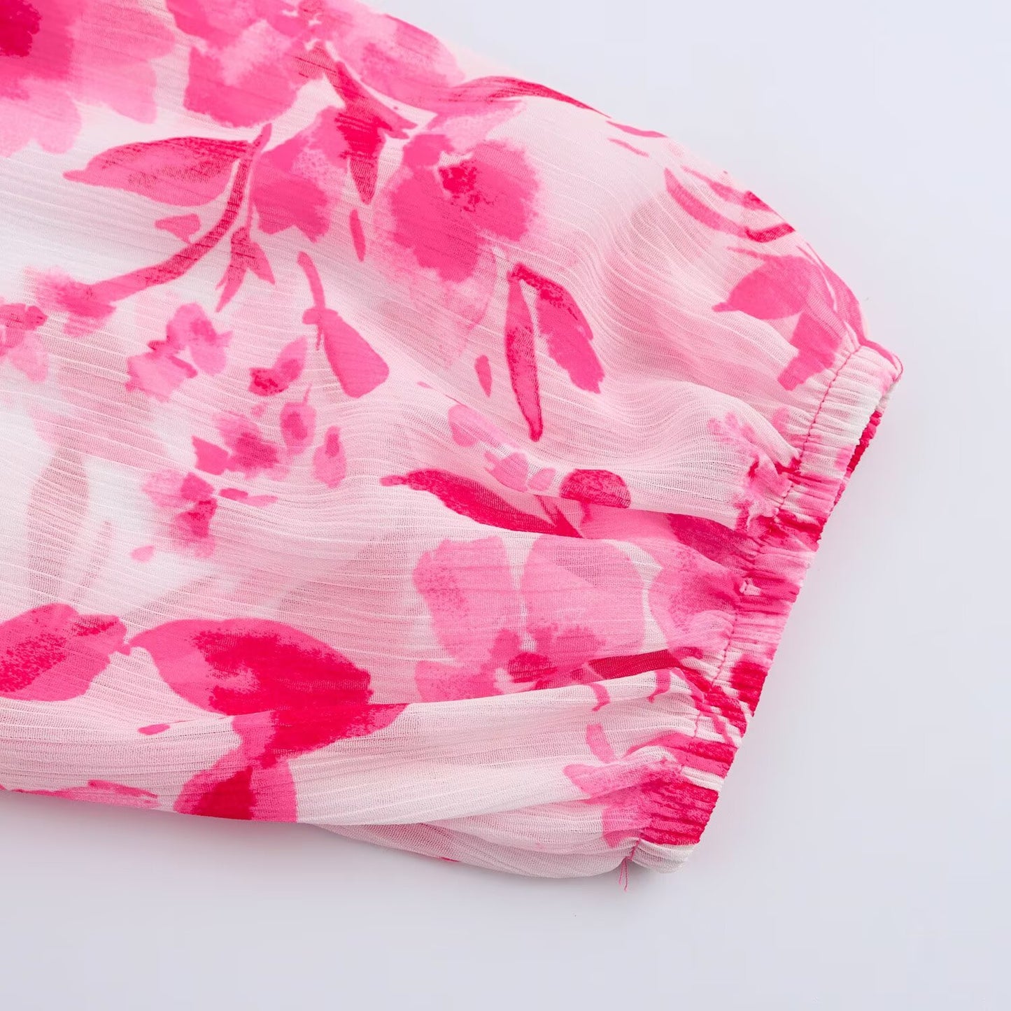 Women's new chic fashion With Belt casual layered decoration print V-neck MIDI dress retro long sleeved women's dress