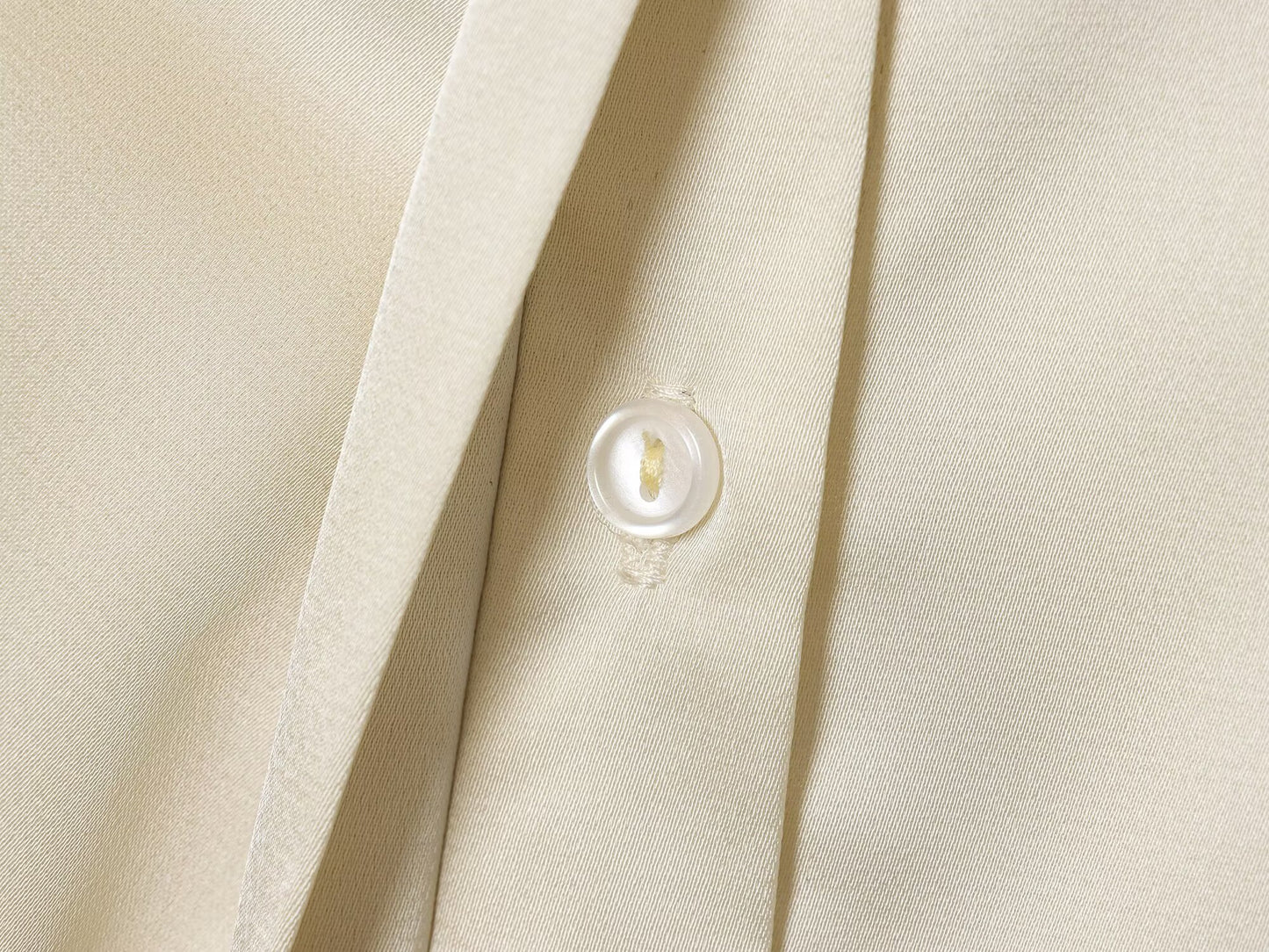 Women's new fashion knot decoration satin texture button up shirt