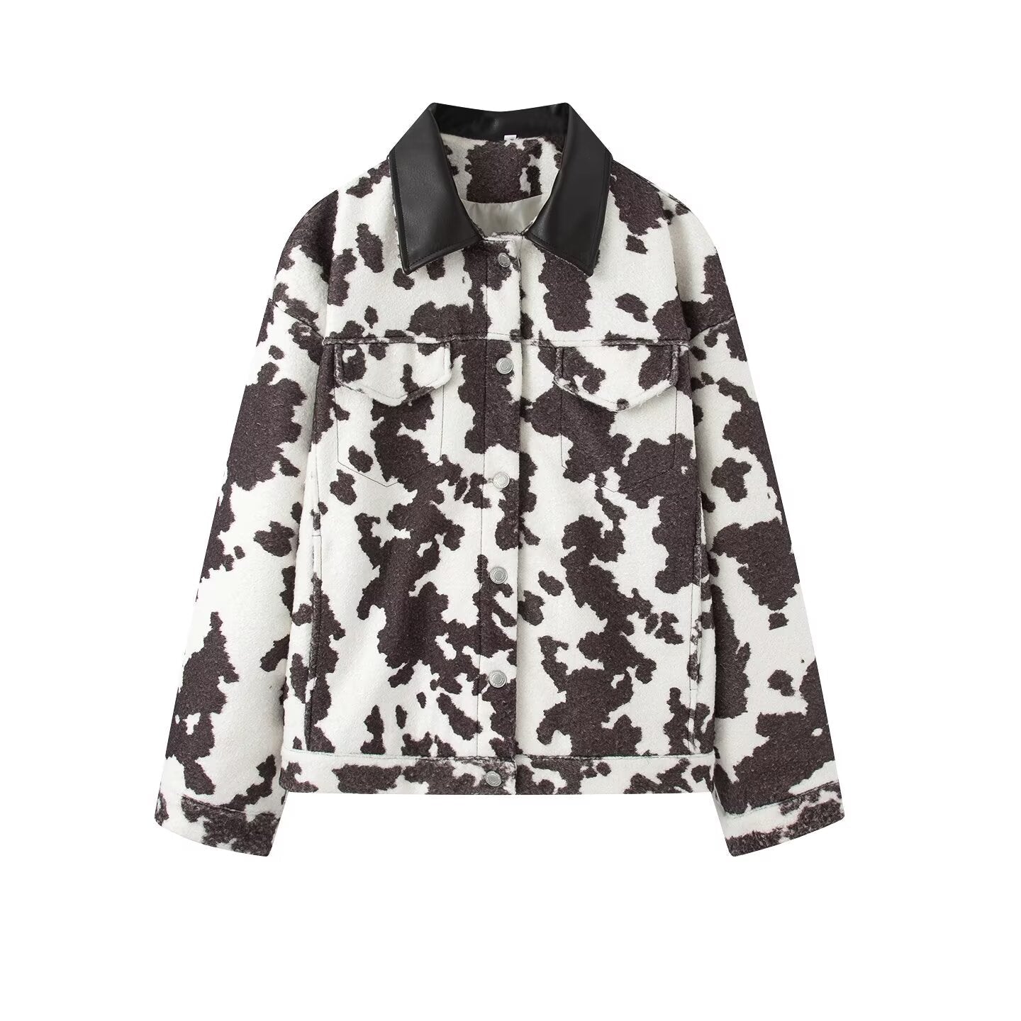 Women's retro versatile printed tassel jacket Coat