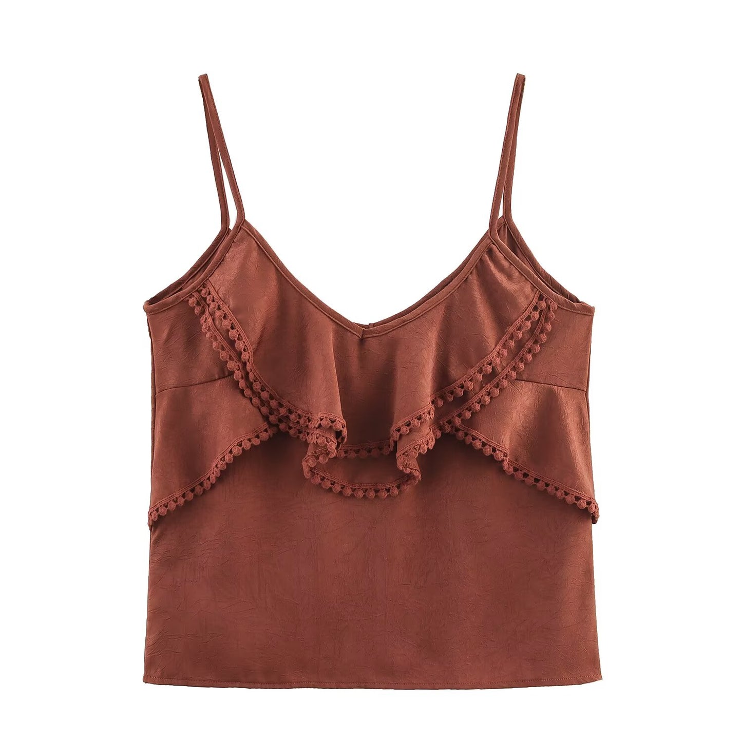 suit Women's 2 pieces New lace layered decorative suspender top+Skirts suit