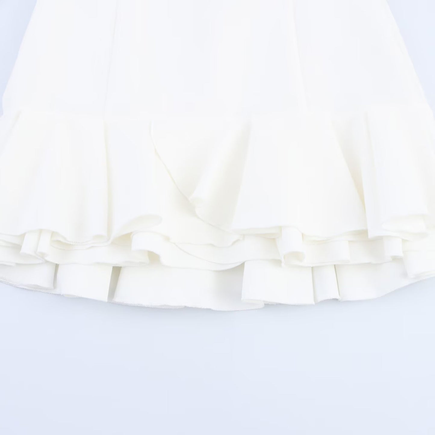 Women's' New Fashion layered decoration slim backless hanging neck mini dress