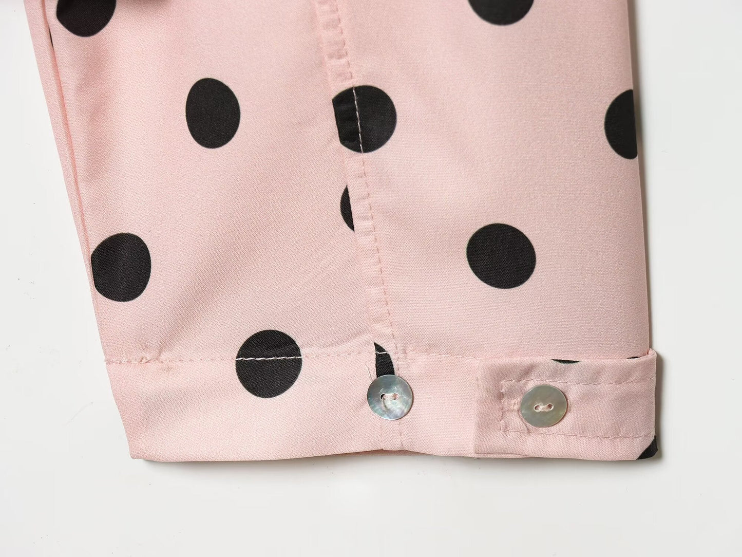 Women's bow decoration polka dot Coat