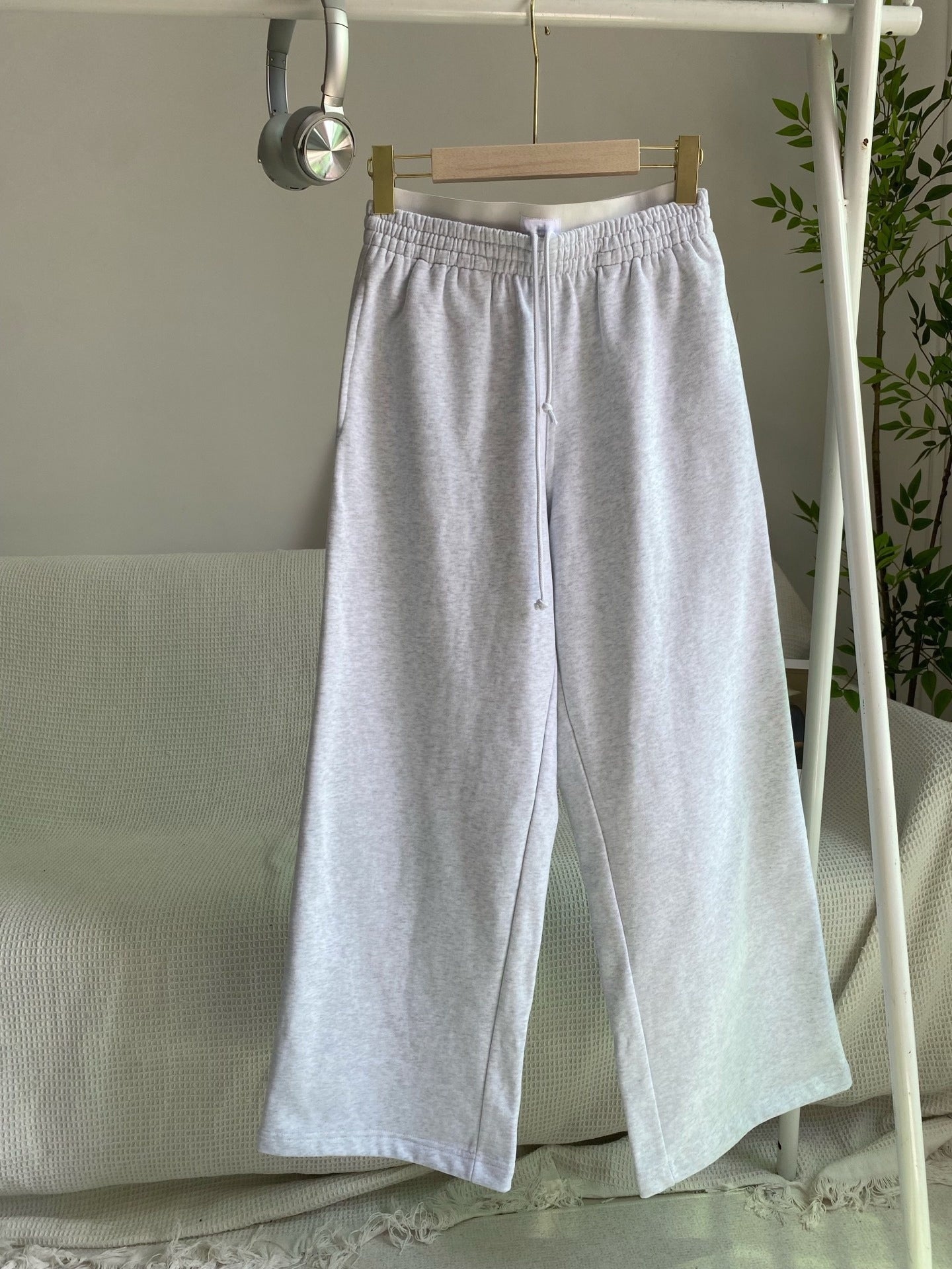 Women's new casual Joker double waist straight pants sweatpants