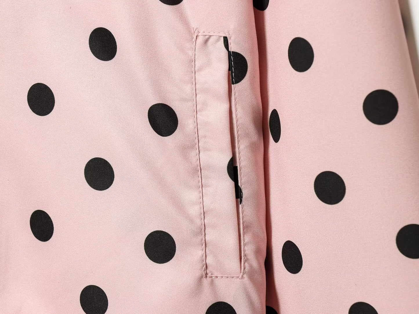 Women's bow decoration polka dot Coat