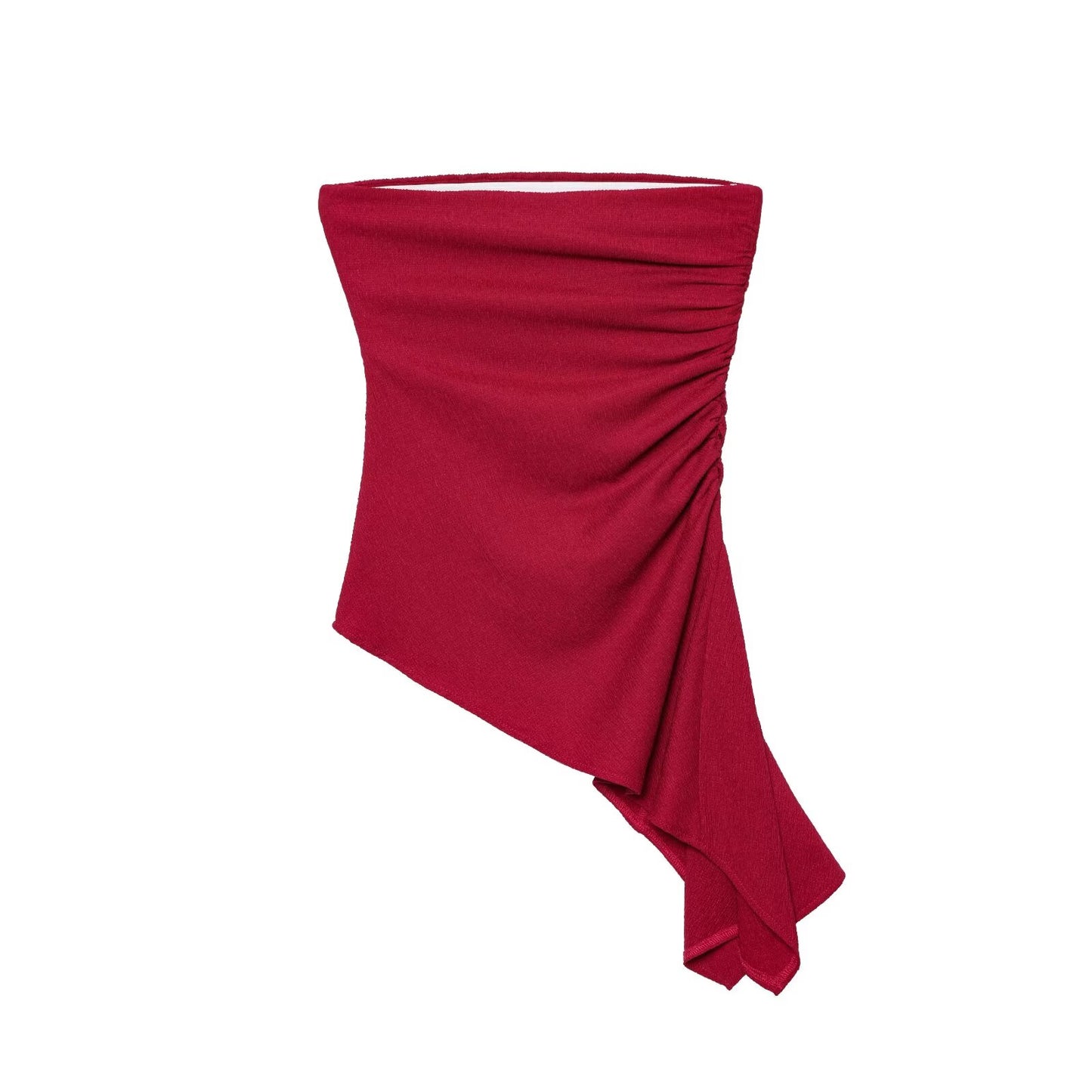 Women's New Fashion Texture Off Shoulder Straight Collar Chest hugging style Top