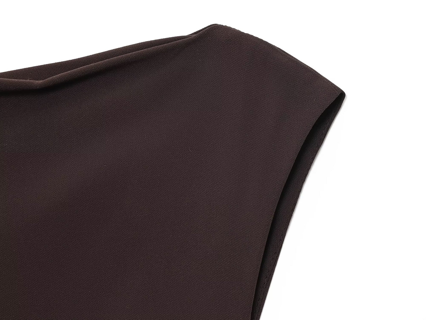 Women's summer new fashion slim boat neck sleeveless MIDI dress