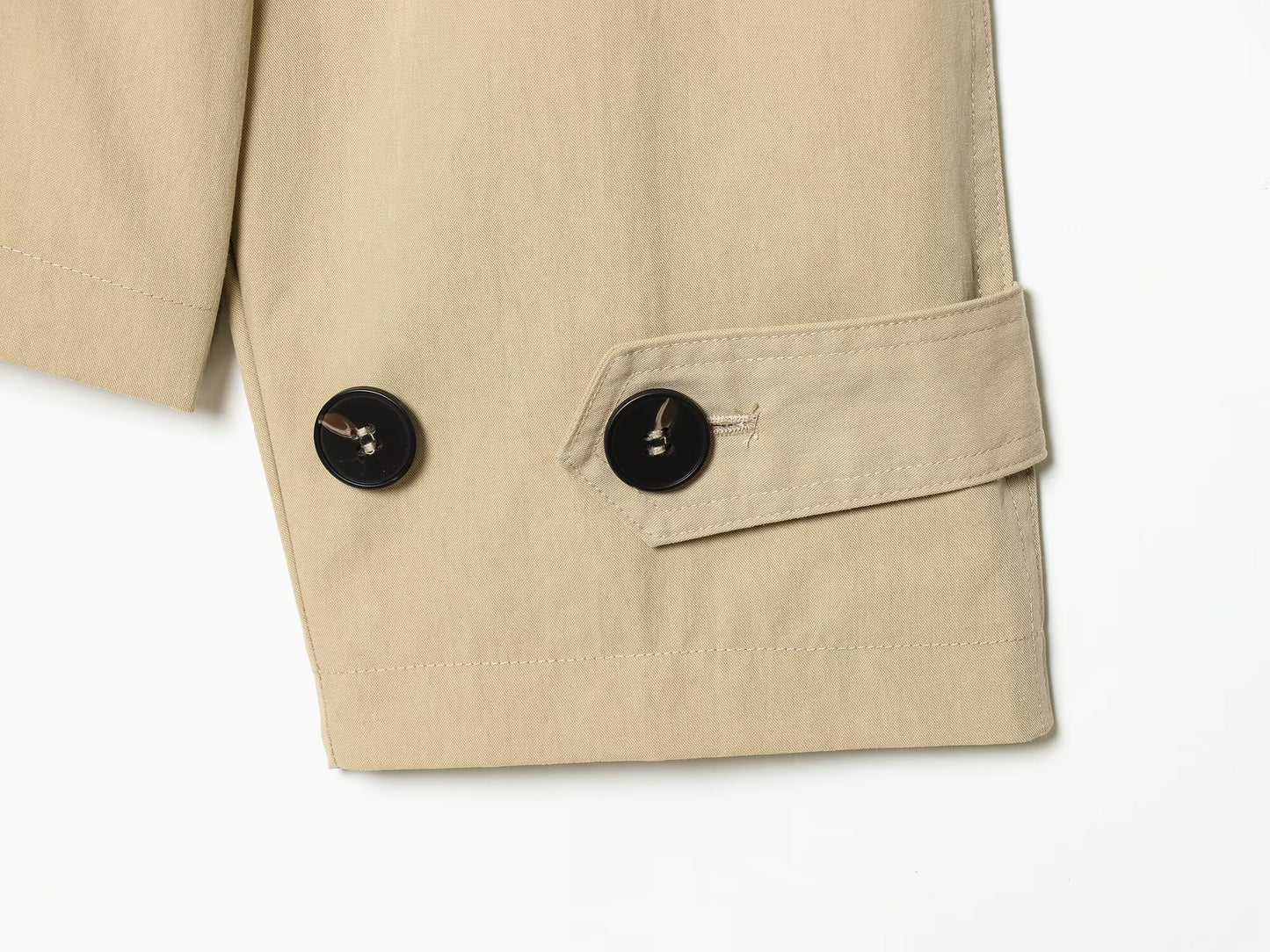 Women's with belt short windbreaker Coat