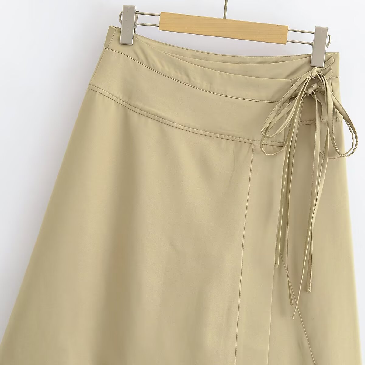 Women's new fashion asymmetric design Wrapping style mid waist MIDI skirt