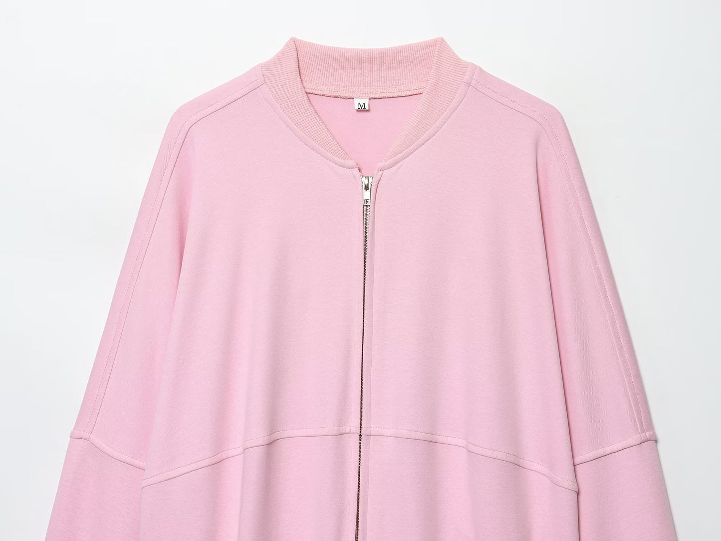 Women's new fashion loose zipper pilot jacket Coat+Pants suit