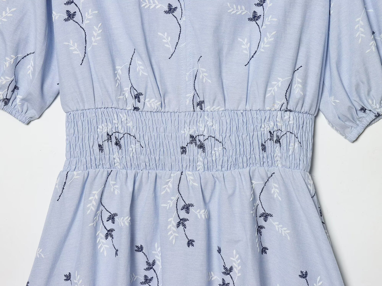 Women's pressed glue embroidered printed dress