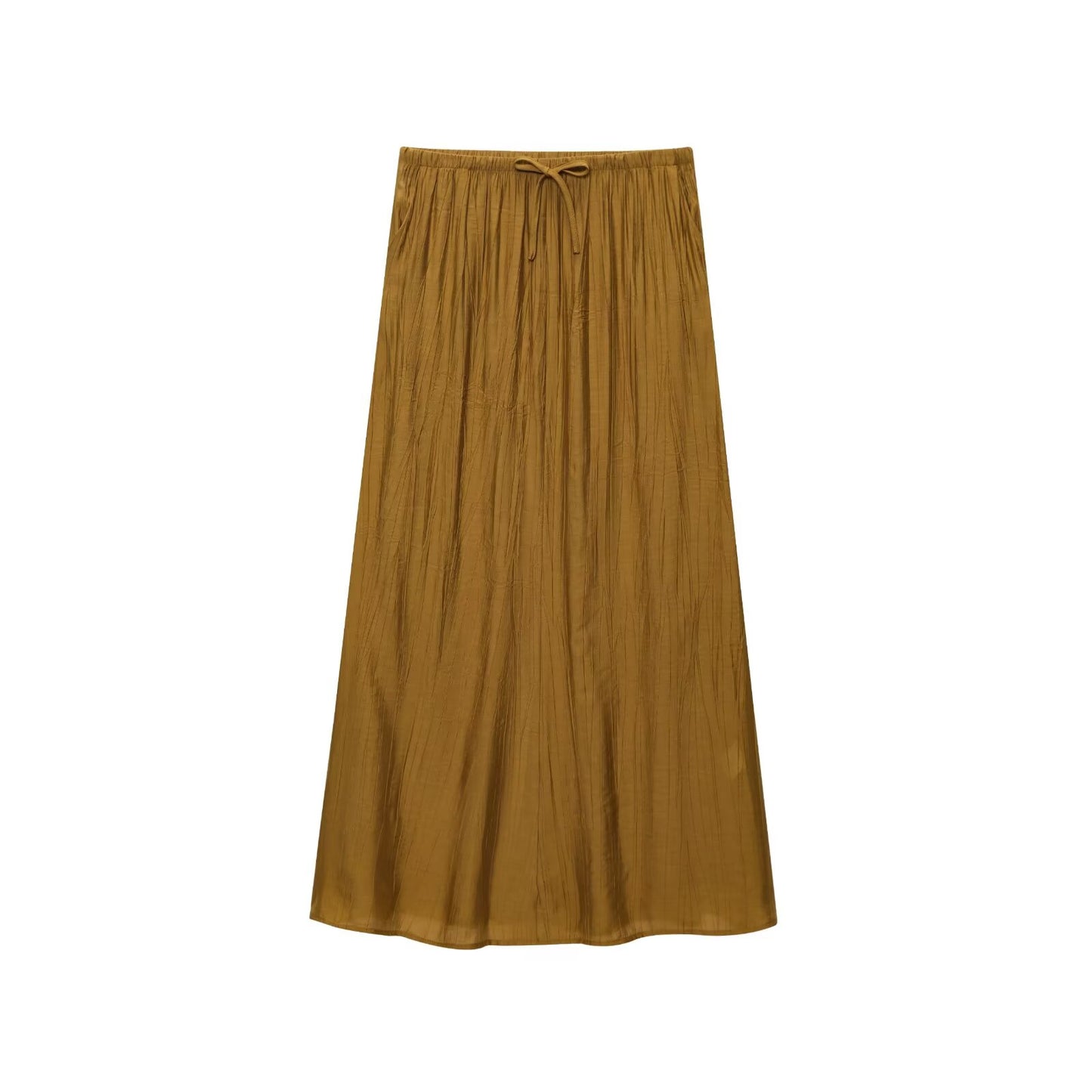 Women's 2025 new fashion wrinkle effect vest style top+Skirts suit