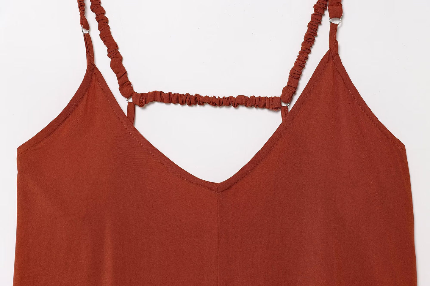 Women's new fashion loose draped sleeveless suspender MIDI dress