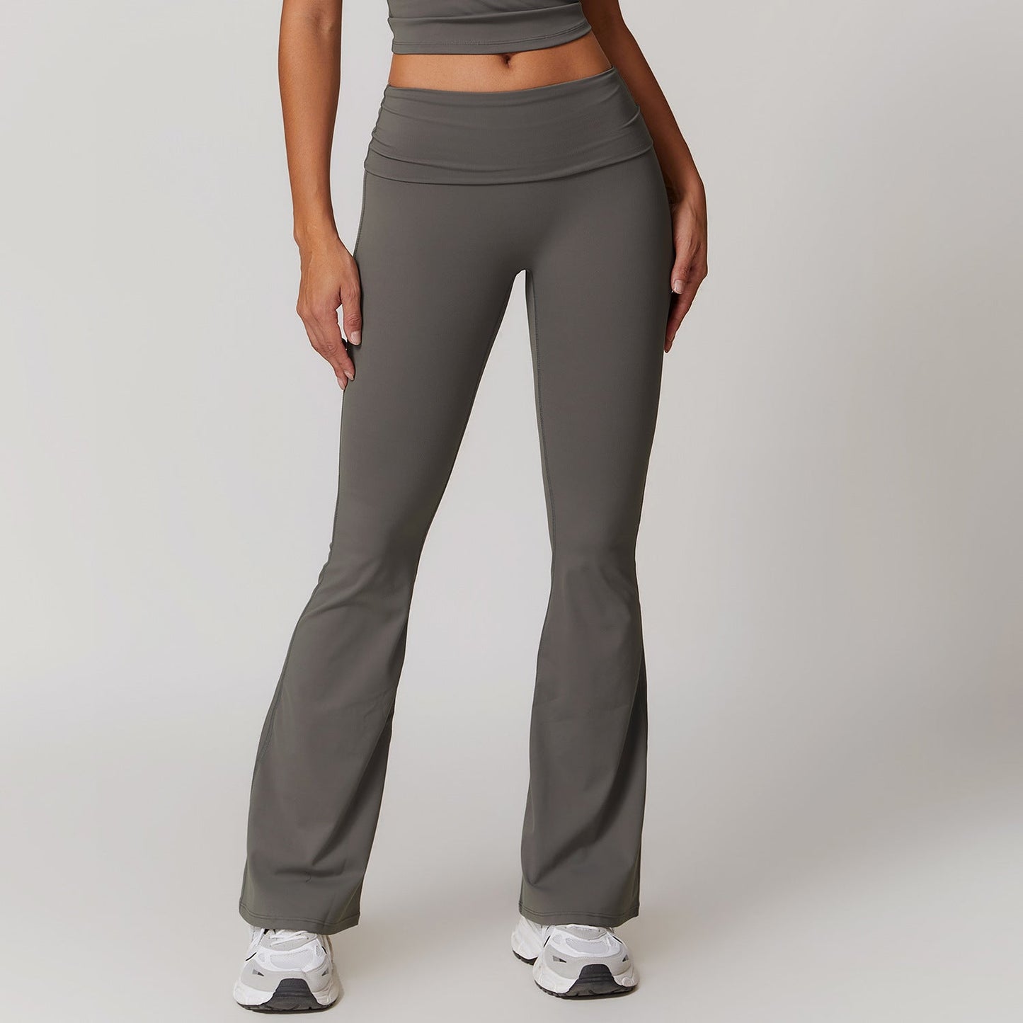 Women's New High-waist Hip Yoga Pants Casual Tight-fitting Wide-leg Flared Pants Sports Fitness Pants.