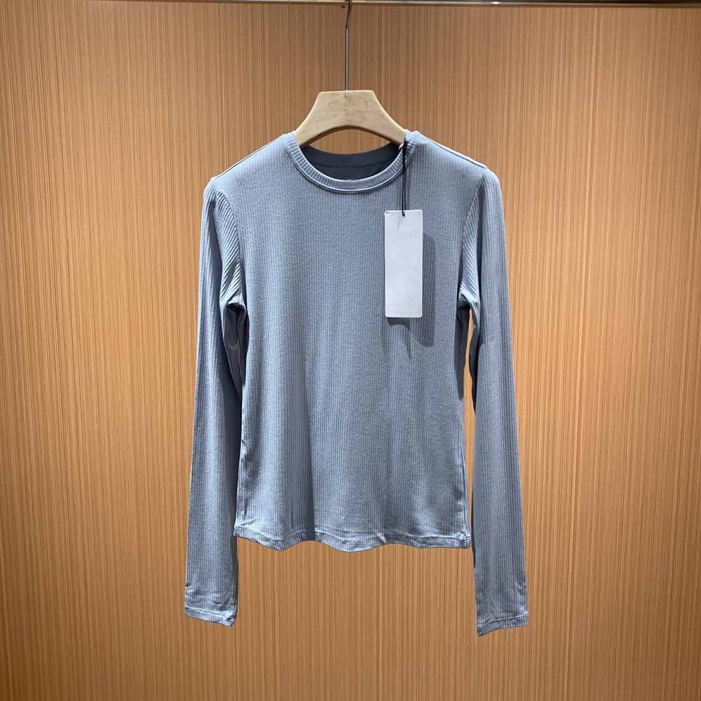 Women's New Fashion Pilates Long Sleeve Bottoming T-shirt Spring and Autumn Women's Sports Thread Fitness Training Yoga Clothes Top