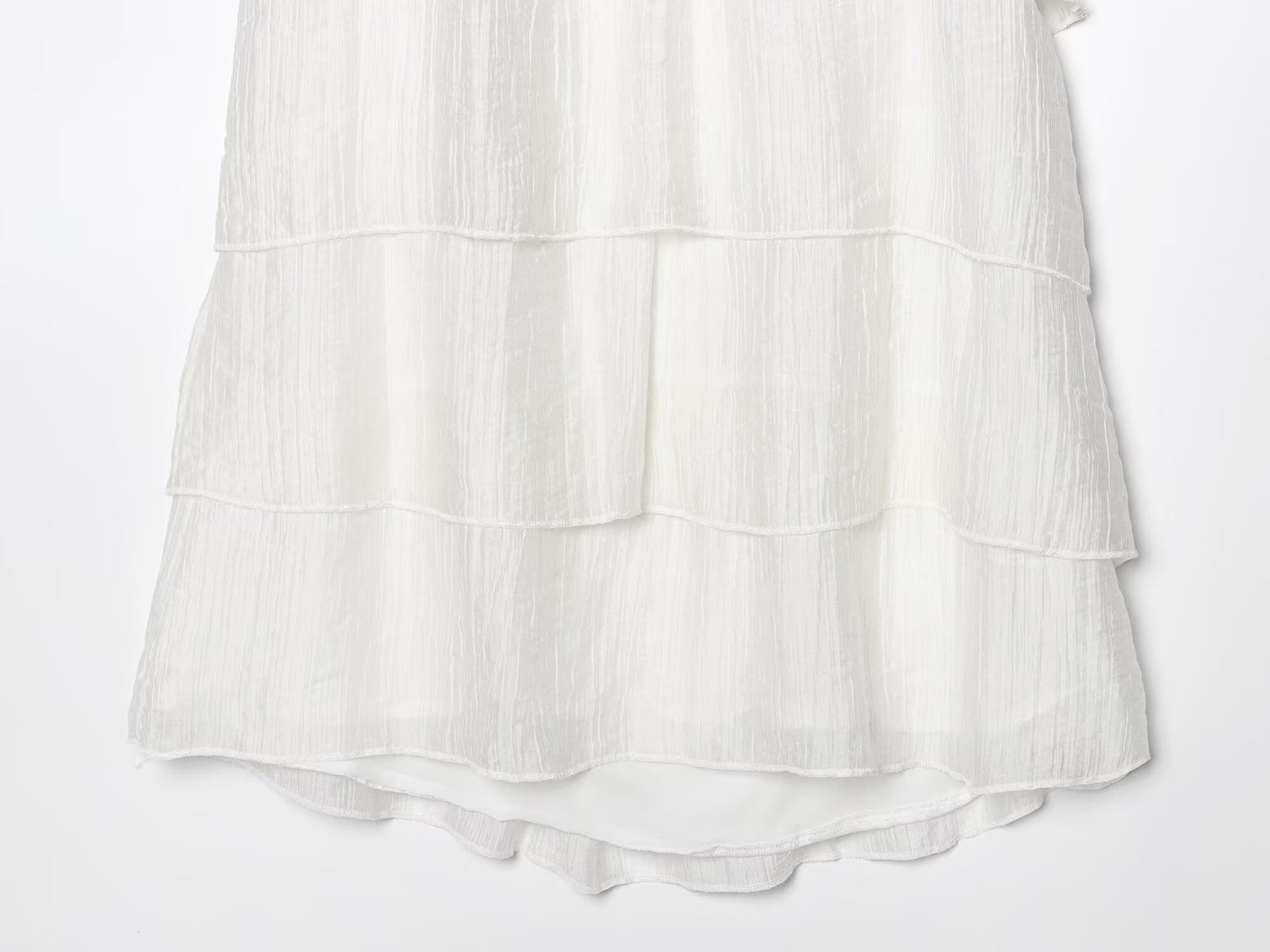 Women's new fashion layered decoration sleeveless backless hanging neck mini dress