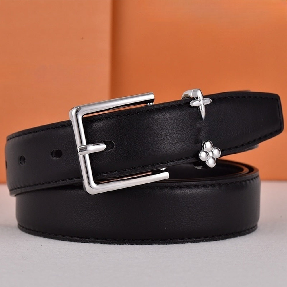 Women's new temperament Joker pin buckle design letter decoration with belt With a box