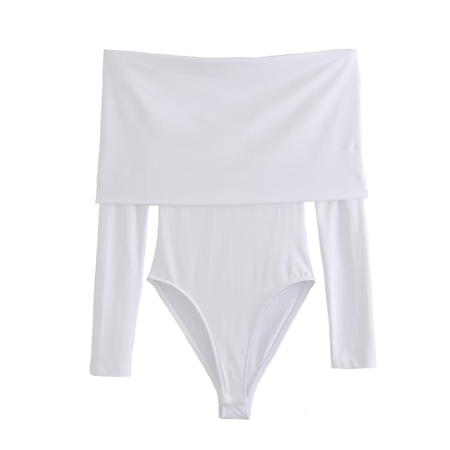 2025 Women's New Fashion Long Sleeve Tight Off Shoulder Short jumpsuit