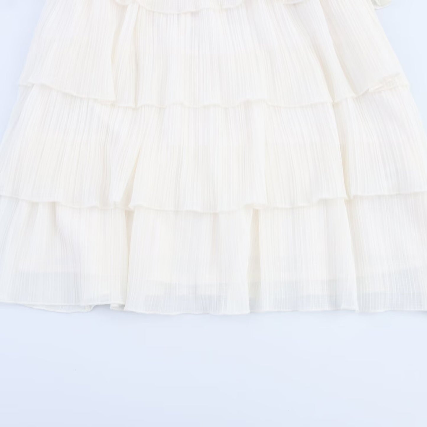 Women's' New Fashion layered decoration sleeveless hanging neck mini dress