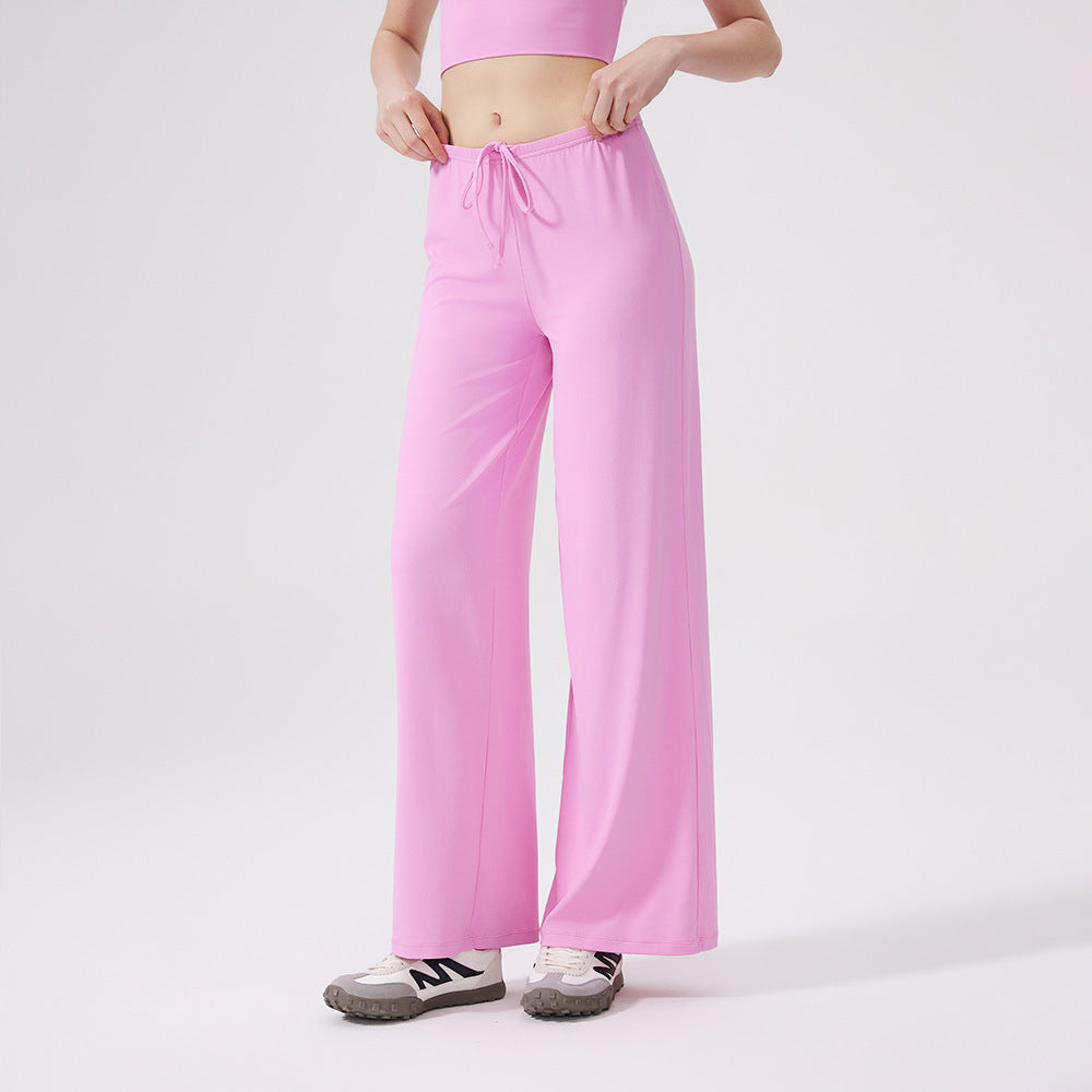 Women's new Joker cool sweatpants antibacterial loose slim sweatpants running yoga pants straight pants