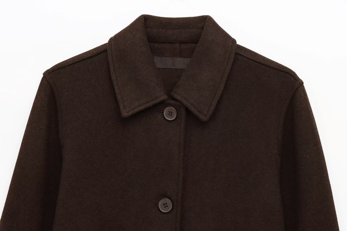 Women's new fashion pocket decoration long sleeved soft texture jacket