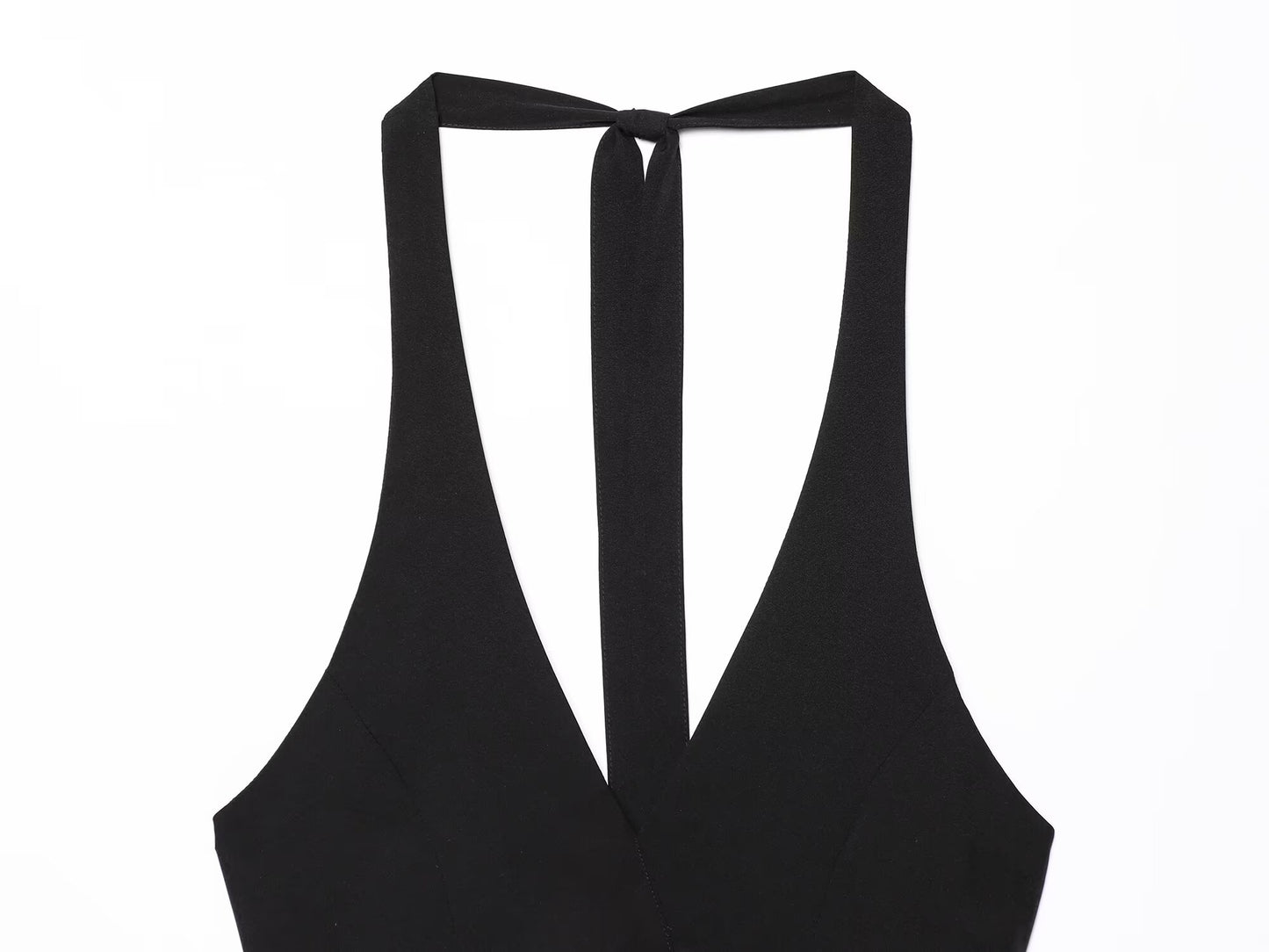 Women's new fashion backless polka dot printed halter neck suspender top