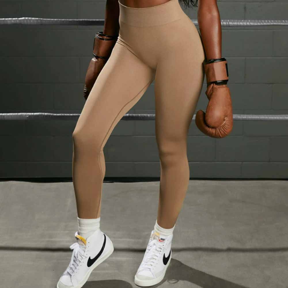 Women's New Seamless Yoga Clothes Women's Back Sports Fitness Clothes Hip High Waist Yoga Pants. 