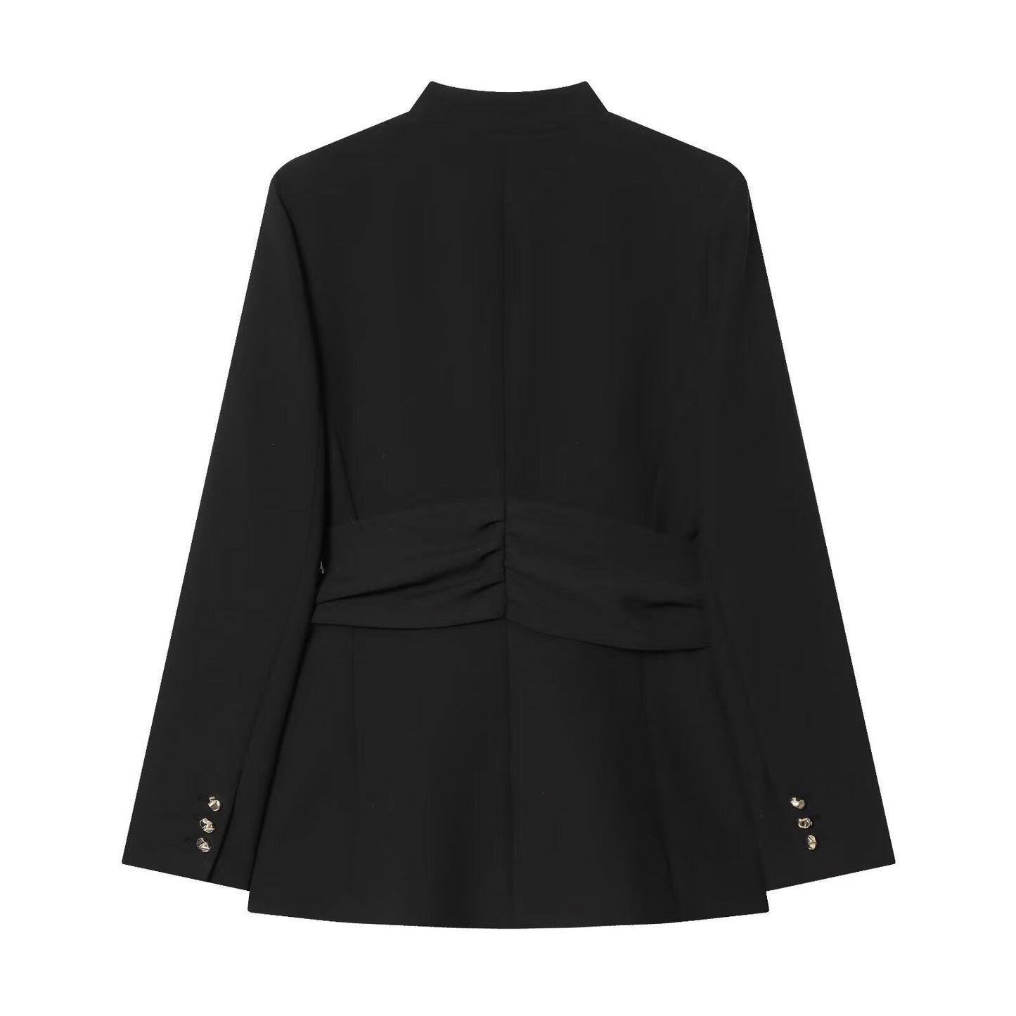 suit Women's 2 pieces gold buckle belt decoration Blazer Coat +Pants