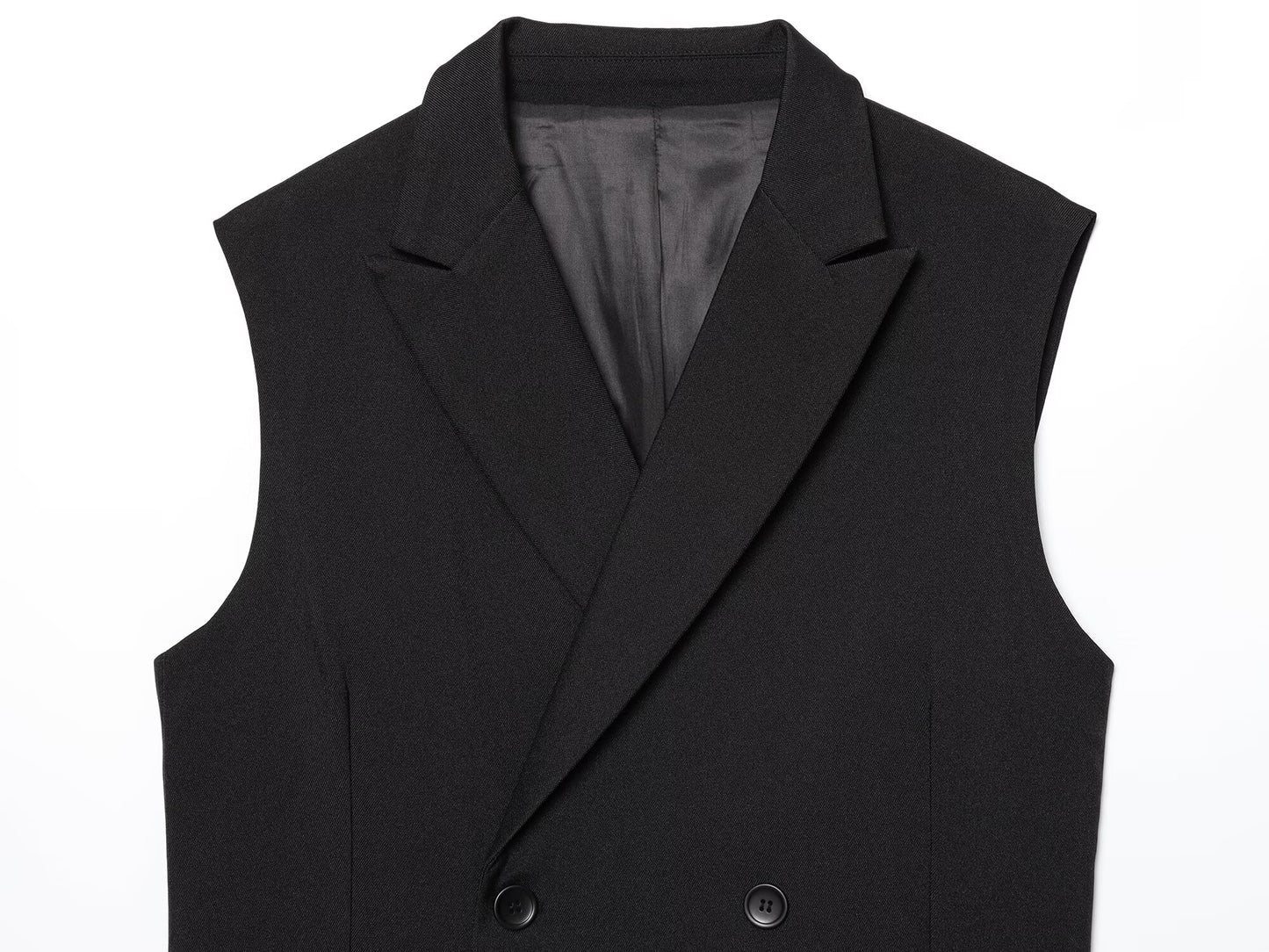 Women's 2025 new fashion loose double breasted lapel vest+Pants suit