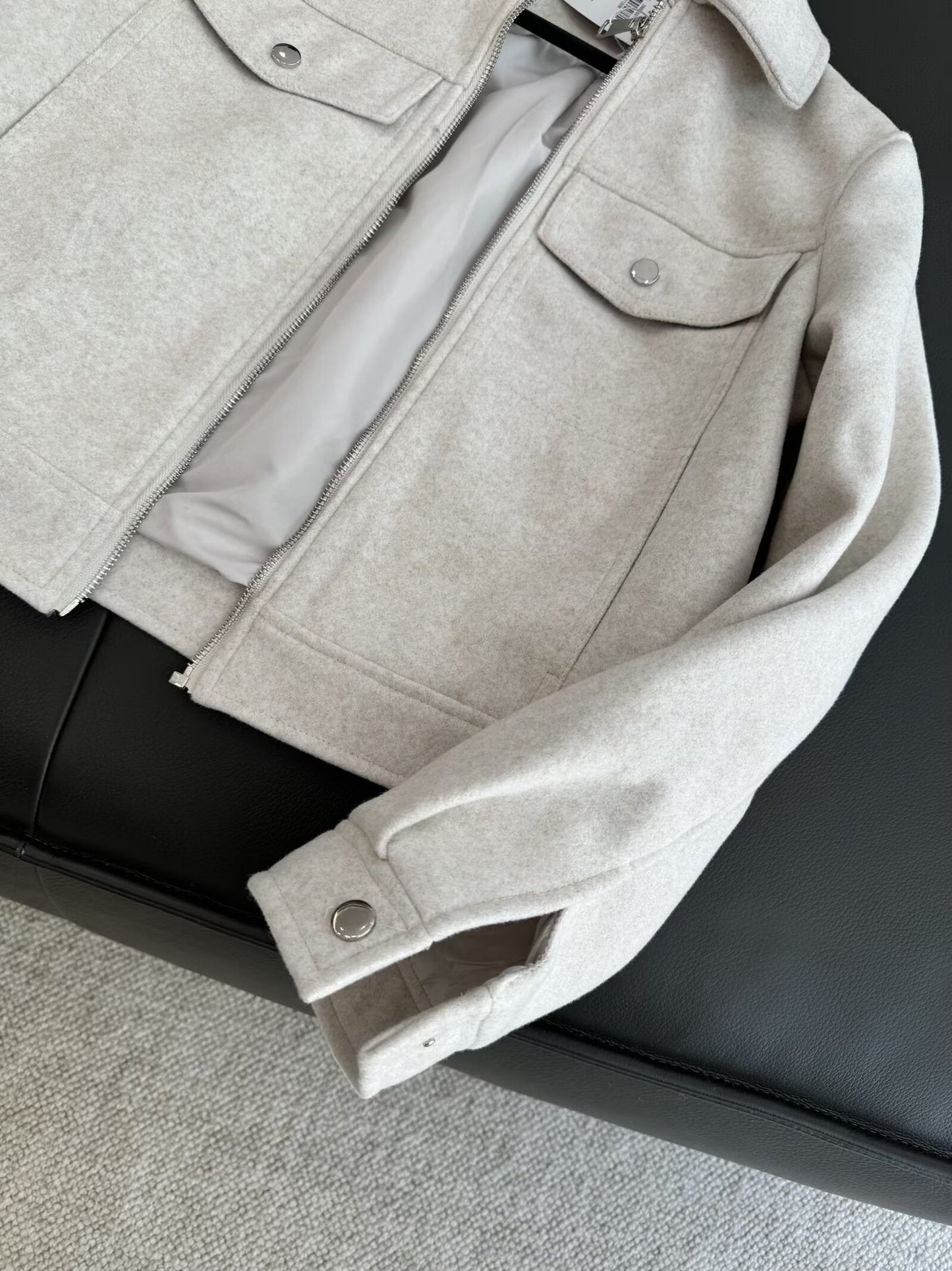 Women's 2025 new fashion soft texture zipper jacket Coat