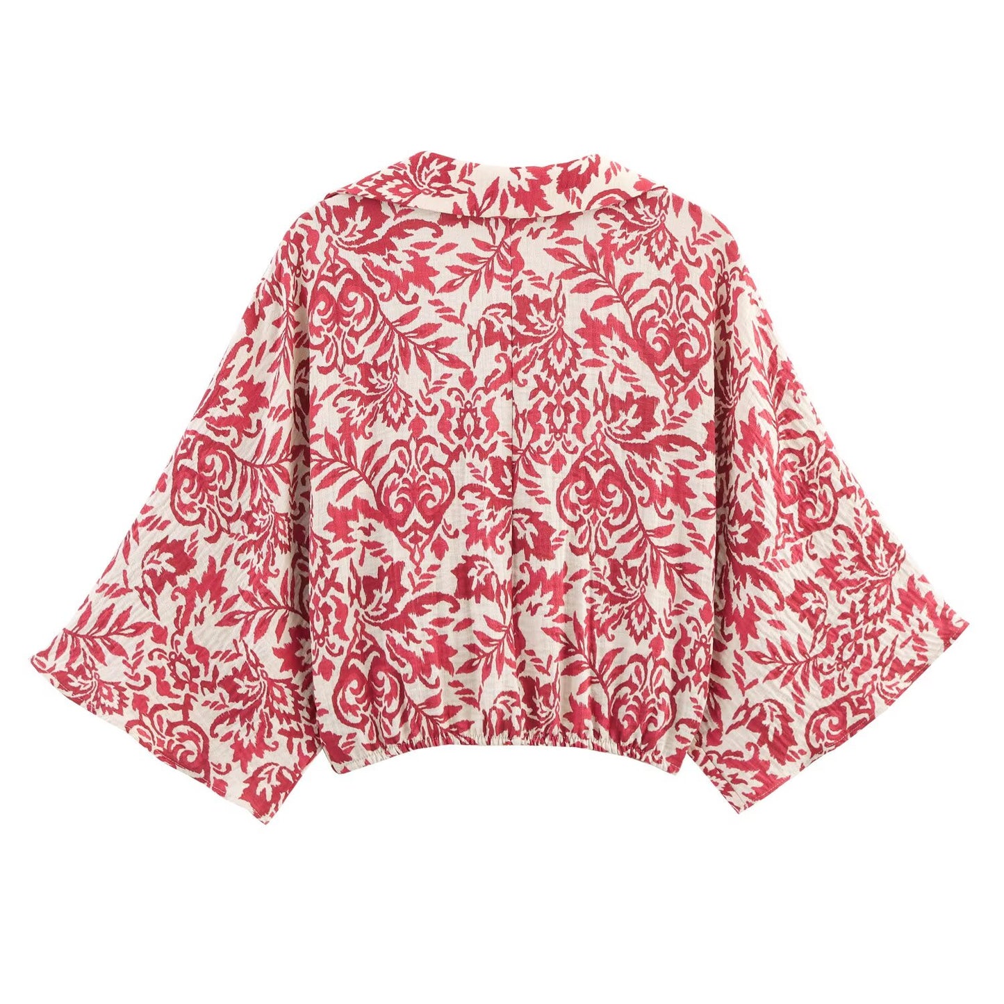 Women's' new fashion vacation style short V-neck printed top+Pants Women's suit